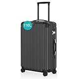 valise esthétique pas cher CAPACITÉ SPACIEUSE DE 116 L : avec une capacité impressionnante de 116 litres, cette valise de taille moyenne peut contenir tous vos accessoires de voyage, ce qui la rend parfaite pour les longs voyages ou les vacances en famille. Que vous partiez en vacances en famille, en voyage d'affaires ou en solo, la valise à roulettes de taille moyenne de 116 litres répond à tous vos besoins de voyage. Elle offre un équilibre parfait entre taille, fonctionnalité et durabilité.