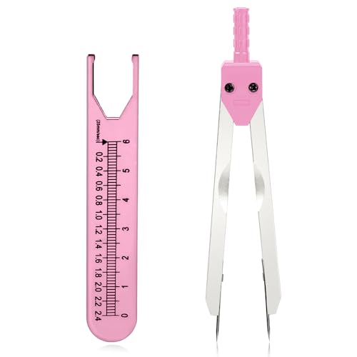 EKG Caliper ECG Caliper Electrocardiogram Divider for Nursing，Electrocardiographs Measuring Tool for Doctors, Nurses, Medical Student (1 Pack, Pink)