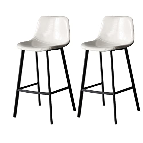 Taburete de Bar, Juego de taburetes de bar para mostrador, taburete de bar con altura de mostrador, 2 taburetes de bar, taburetes de bar de cuero sintético, sillas de bar para desayuno, cocina, tabure