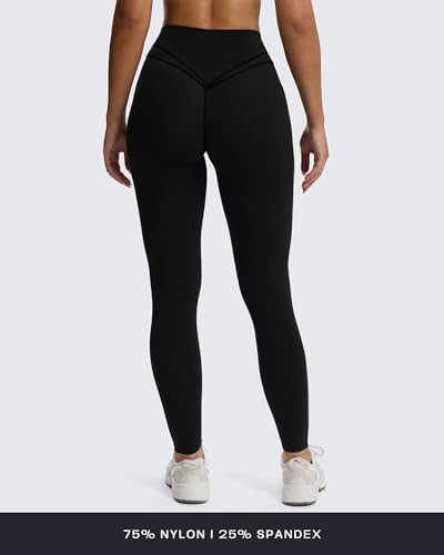 Aoxjox High Waisted Workout Siren Leggings for Women Hidden Scrunch Butt Lifting Tummy Control Yoga Pants 26"4