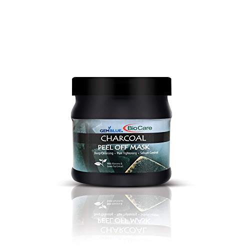 Image of Gemblue BioCare Face Mask - 500ml | Deep Cleansing & Brightening Facial Mask | For All Skin Types | Salon-Grade Skincare | Paraben-Free (500 ml, Charcoal Peel of MASK)