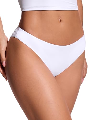 Image of CRZ YOGA Low Waisted Bikini Bottoms | Mid Cut Leg, Medium Bum Coverage, Full Lining, Swim, Bathing Suit Briefs for Women