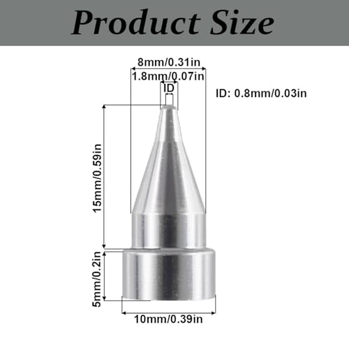 Image of 4 Pcs Desoldering Nozzles Set, 0.8mm Copper Nozzles Compatible with Hakko 808 /809, Quick Replacement, Easy to Use