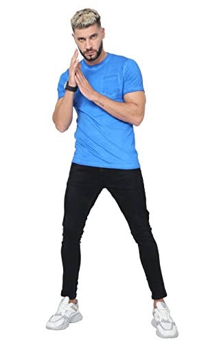 Image of fanideaz Mens Cotton Half Sleeve Striped Round Neck T Shirt