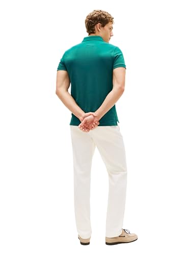 Image of Tommy Hilfiger Men's Short Sleeve Polo Shirts in Slim Fit with Stretch and Organic Pique Cotton