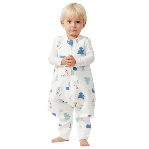 Duomiaomiao Baby Sleeping Bag 1.0 Tog, Sleeping Bag with Legs for All Seasons, Toddler Baby Wearable Blanket, Unisex for Boys and Girls 12-24 Months