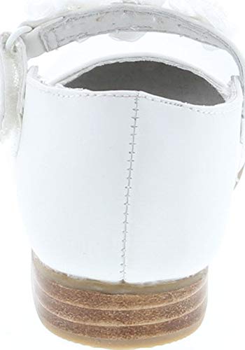 Girls Mary Jane Flower Accent Flat Dress Shoes Toddler Little Girl4