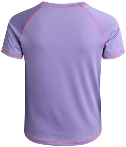 Pink Platinum Girls Rashguard - UPF 50+ Sun Protection Quick Dry Short Sleeve Swim Shirt Rash Guard for Girls (Sizes: 2T-16)4