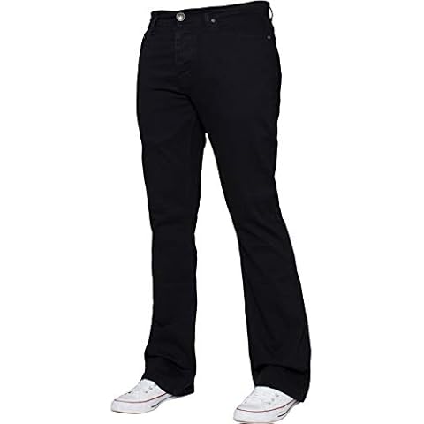 Enzo Men's Bootcut Stretch Denim Jeans Cover