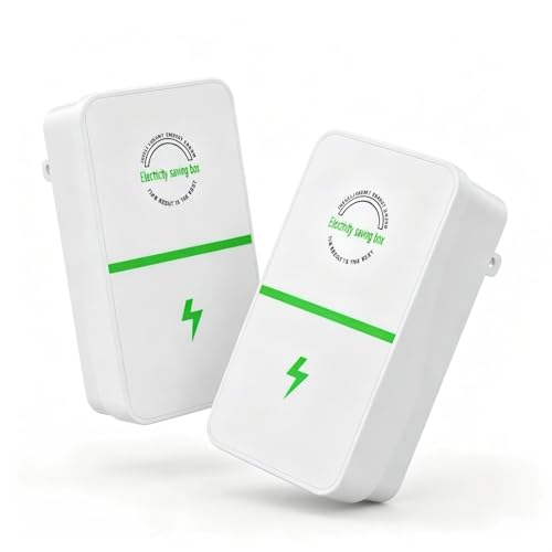 2PCS Power Plug Pro Energy Saver 2026 Updated New Stop Watt Energy Saving Device Intelligent Electricity Electric Saving Box Smart Plug in Power Box Power Factor Saver Household Power Plug-in