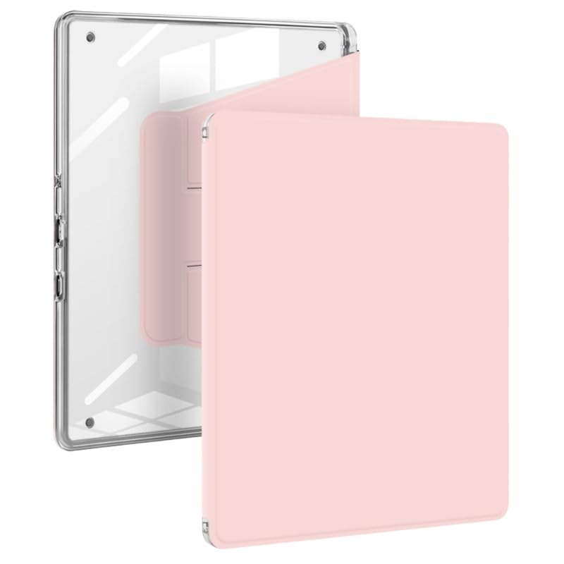 YASHIDUN® 10.2 Inch Rotating Transparent Protective Cover Suitable for Kindle Scribe 360 E-Book Case | 2022/2024 - Pink-image-4