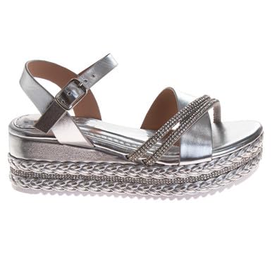 Badgley Mischka Girls' Metallic Wedge Sandals3