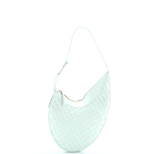 Pre-Loved Drop Shoulder Bag Intrecciato Nappa Small, Green