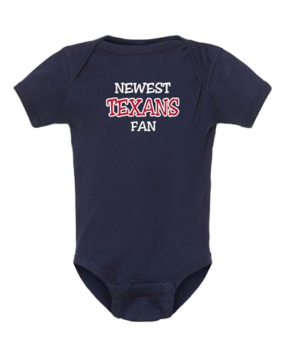 Curiositees Newest Texan Fan Cute Baby Boy Bodysuit Outfit - Navy