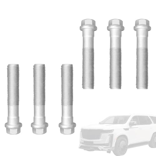 6Pcs Front Wheel Hub Bearing Mounting Bolt Kit - Compatible with Cadillac & Hummer Vehicles - Escalade 02-20, Escalade ESV 03-20, Escalade EXT 02-13, DTS 06-11, H2 03-09, Replace# 15719028
