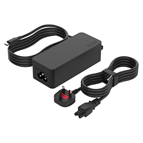 Zoravson 45W USB-C Laptop Charger Compatible for Lenovo ThinkPad E480 E485 E490 E495 E585 IdeaPad 720S-13ARR Yoga 720-13IKB 720-131KB Chromebook C330 S330 100e 300e Type-C Power Supply Adapter Cord Cover