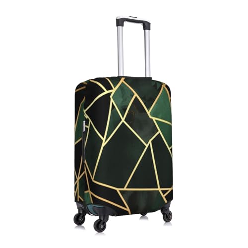 black and gold geometric Luggage Cover Washable Stretch Suitcase Protector Anti-Scratch Travel Luggage Sleeve Elastic Baggage Cover Fits 18-32 Inch3
