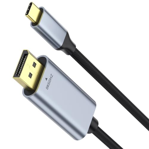 Cable DP 1.4 a USB C de 8K a 60Hz con conector estable para estación de trabajo gráfica