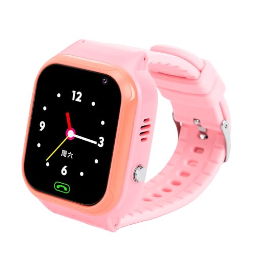 Reloj inteligente para niños 4G con videollamada localizador GPS y botón SOS color rosa