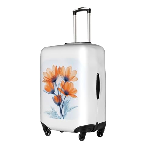 orange daisy flower art Elastic Travel Luggage Cover Travel Suitcase Protective Cover2
