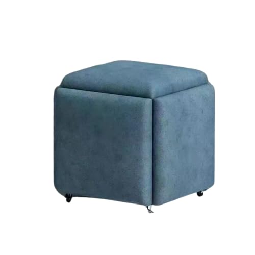 BRZU 5-in-1 スツール:省スペース、低反発メモリーフォーム製折りたたみチェア。コンパクトなデザインで、スタンド、フットレスト、玄関テーブルが付属。キャスター付き。多機能で、リビングルーム、玄関、寝室など、様々な場所でお使いいただけます。取り外し可