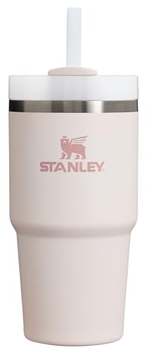 Stanley Quencher H2.0 Tumbler with Straw 20 oz | Flowstate 3-Position Lid | Cup Holder Compatible for Travel | Insulated Stainless Steel Cup | BPA-Free | Rose Quartz 2.0