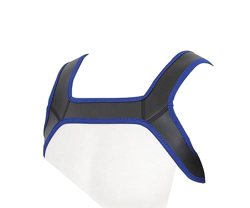 Men's Knights Neoprene Body Chest Harness Belt Double Shoulder Strap Muscles Protector Gothic Steampunk Suspenders