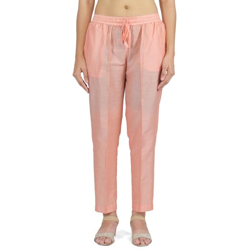 Image of Trouser Pants for Women,Stylish Trousers for Woman for Kurti Relaxed & Regular Straight fit Palazzo,Ethnic Bottom Formal Pants for Women Office wear Casual & Daily Use