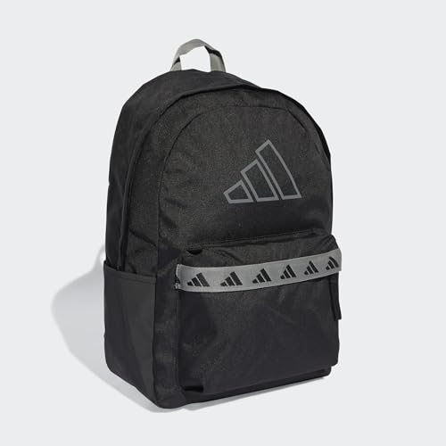 Image of adidas Unisex Classic Tape Backpack, black /grey three, One Size