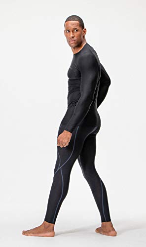 DEVOPS 3 Pack Men's UPF 50+ Long Sleeve Compression Shirts Quick Dry, Cool Gear for Garage Garden Gym Yard and Workouts
