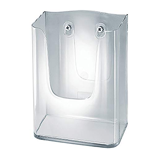 Sigel LH117 Porta-folletos de pared acrylic, con 1 compartimento, acrilico resistente a UV, para DL, 1 unds