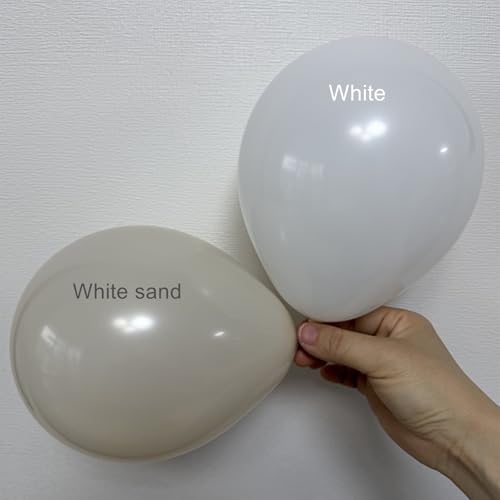 Image of 5 inch White Sand Latex Balloons, 100 pcs Mini Thick Beige Party Balloons for Birthday Wedding Baby Shower Decorations (White Sand)