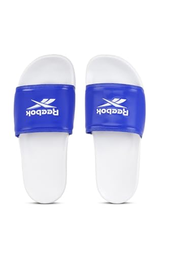 Image of Reebok Men's Slides EVA Cushioned Lightweight Comfortable Slippers for Men | Cushion Sole Chappal | Daily Use, Home & Travel | AG Sole Slide