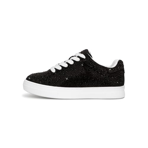 Image of PARTY Women's Rhinestone Platform Lace Up Low Top Glitter Sneakers