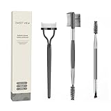 SWEET VIEW Eyebrow Brush Eyelash Separator Brow Comb & Lash Spoolie Professional Eye Makeup Tools (3 Pieces Set)