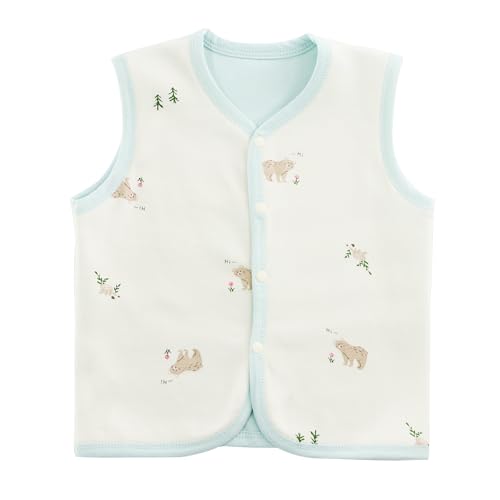 Baby Vest for Girls & Boys, Purcotton Toddler Reversible Vest for Spring & Autumn