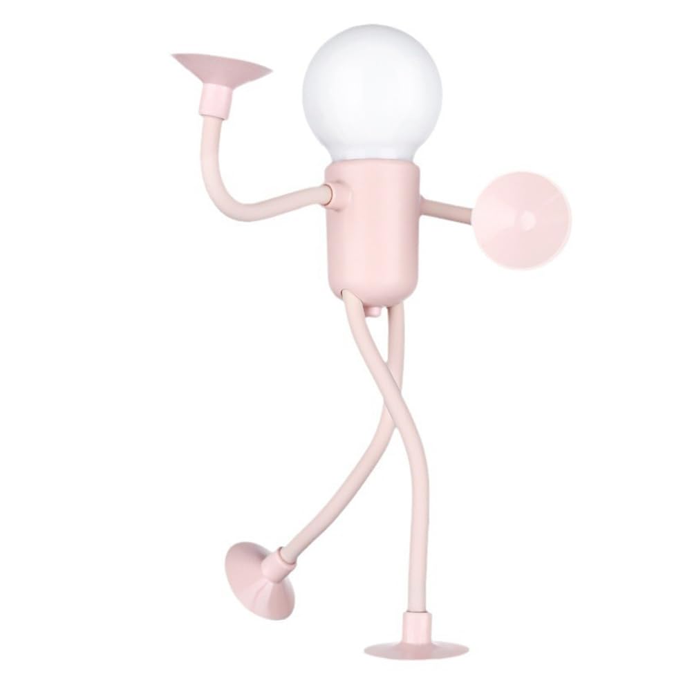 CTRLZS Newest DIY Shape Sportsman Night Light for Bedroom, Bathroom and Christmas Decor Bedroom Desktop Atmosphere Lamp Pink