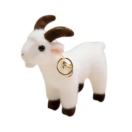 1pcs doux peluche debout chèvre jouet réaliste chèvre pendentif jouets en peluche mignon mini animal cool porte-clés sacs décoration