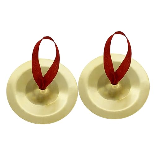 ifundom Sturdy Hand Cymbals 1 Pair Mini Finger Cymbals Musical Percussion for Party