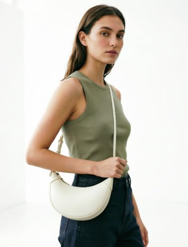 Image of Cresent Crossbody Bag for Women Purse Small Shoulder Sling Moon Bags | Trendy Vegan Leather Dumpling Hobo Bag for Casual Daily