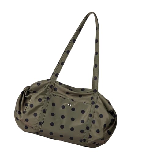 Sac à bandoulière en nylon grande capacité léger à pois style coréen