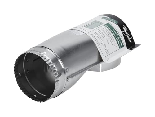 Whirlpool 4396004 Genuine OEM Dryer Exhaust Duct single unit silver