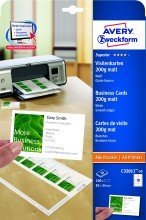 Cartes de visite Avery Zweckform C32011-10 anti bavures 85x54