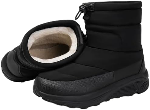 （11:30時点） [MERPHINE] スノーブーツ メンズ 防寒ブーツ 冬靴 暖かい 雪靴 裏起毛 滑らない 防水 雪用 冬用 アウトドア 歩きやすい キャンプ 裏ボア 軽量 黒 25.0 cm