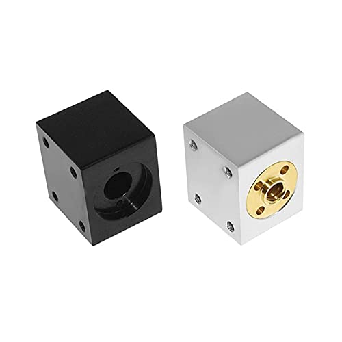 Lysee 3D Printer Parts & Accessories - New Hot T8 Lead Screw Nut Housing Bracket for 3D Printer Parts T8 Trapezoidal Lead Screw Conversion Nut Seat Aluminum Block - (Size: 2mm, Color: Black)