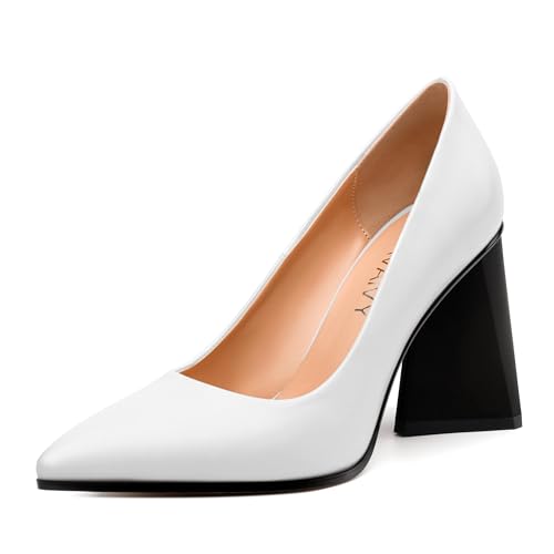 Women's Pumps, Pointed Toe High Heels, Slip On Fashion Solid Matte Shoes for Wedding Dating Party Working - Main Image