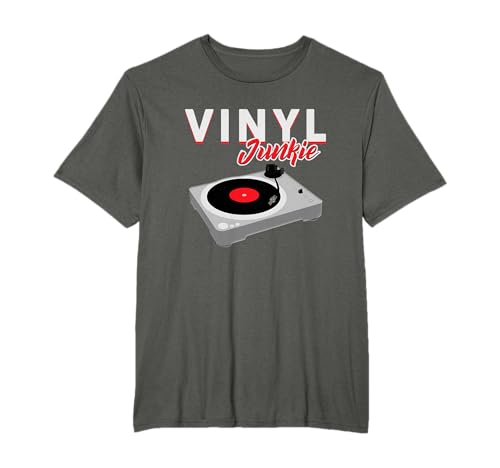 Vinyl T-Shirt Schallplatten Plattenspieler Zeichnung Musik T-Shirt