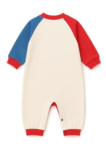 Image of Bold N Elegant Full Sleeve Footless Baby Romper Onesie Front Button Bodysuit Jumper for Newborn Baby Boys Girls Kids