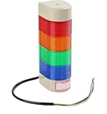 1pcs Wall Mounted Stack Light 1 2 3 4 5 Layer Industrial Signal Tower Lamp 12V 24V Steady Flashing Alarm Caution Light(4Layer with Buzzer_12V)