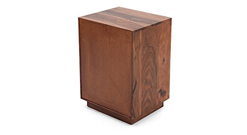 Image of Urban Ladder Zephyr Solid Wood Bed Side Table (Teak Finish)